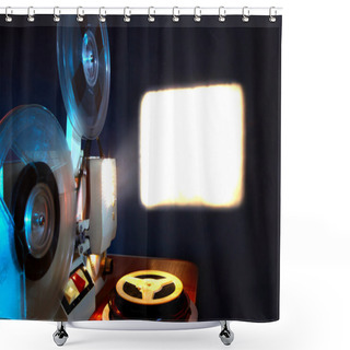 Personality  Film Projector Shower Curtains