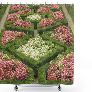 Personality  Geometric Flowerbed In Boboli Gardens Shower Curtains