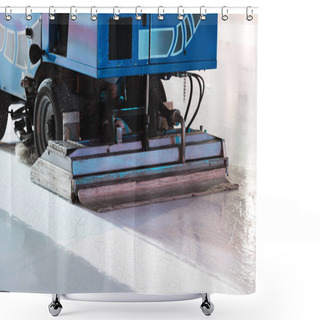 Personality  Special Machine Ice Harvester Cleaning The Ice Rink Shower Curtains