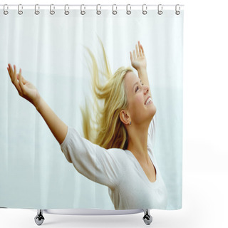 Personality  Joy And Freedom Shower Curtains