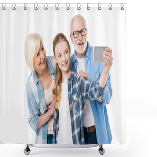 Personality  Family Taking Selfie Shower Curtains