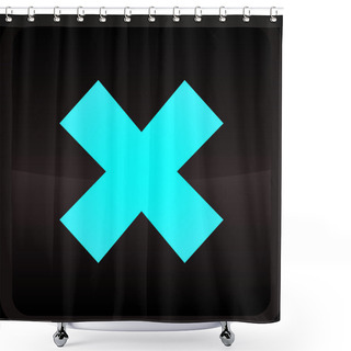 Personality  Error Icon Button On White Background Shower Curtains