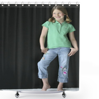 Personality  Portrait Of A Girl Shower Curtains