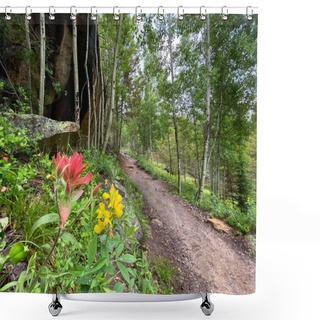 Personality  Wildflowers Along A Colorado Hiking Trail. Shower Curtains