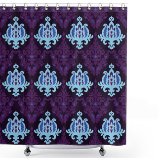 Personality  Damask Vector Seamless Pattern Shower Curtains
