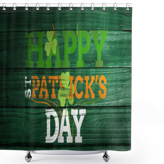 Personality  Composite Image Of Patricks Day Greeting Shower Curtains