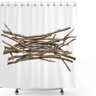 Personality  Sticks And Twigs, Wood Bundle Shower Curtains