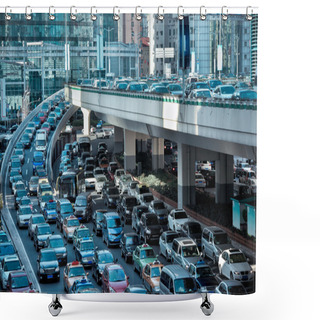 Personality  Automobile Congestion In The Morning Rush Hour Shower Curtains