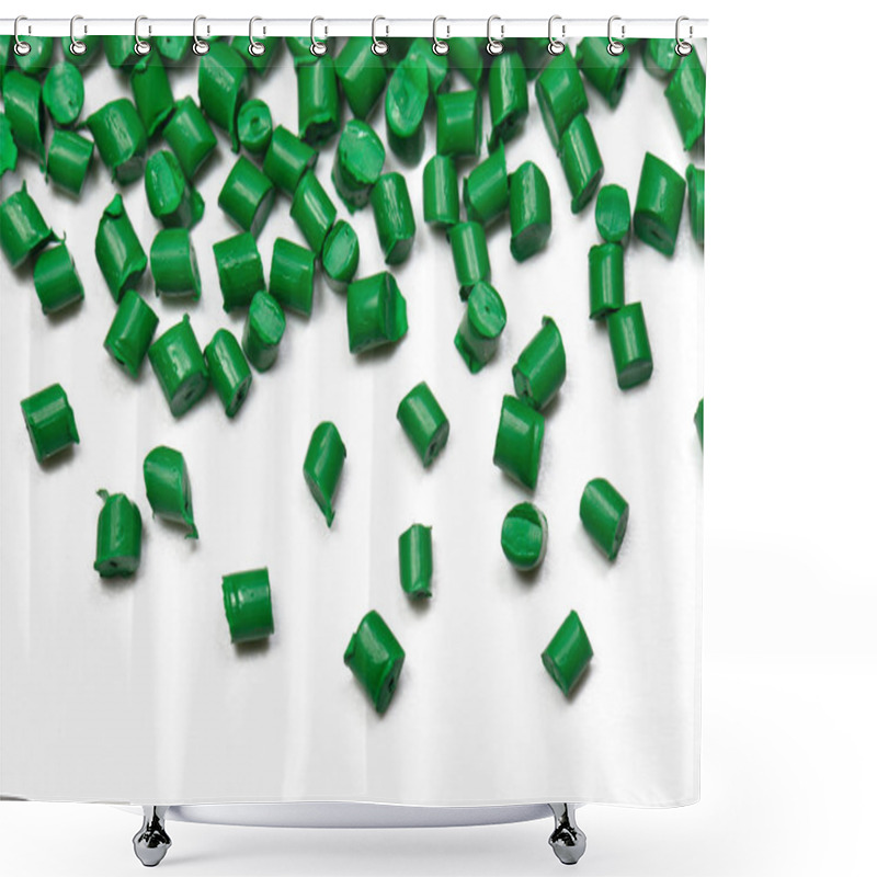 Personality  Close-up From Green Polymewr Pellets For Injection Molding Shower Curtains