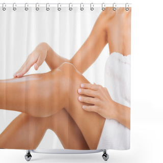Personality  Beautiful Legs Of Young Woman Shower Curtains