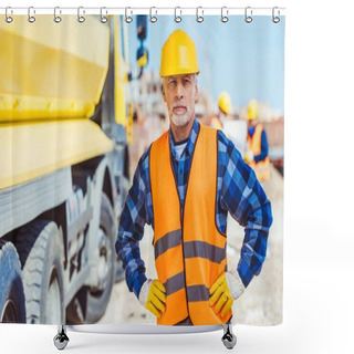 Personality  Construction Worker Shower Curtains