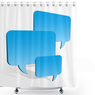 Personality  3d Speech Bubbles Collection Hovering Shower Curtains