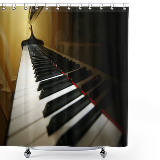Personality  Grand Piano Shower Curtains
