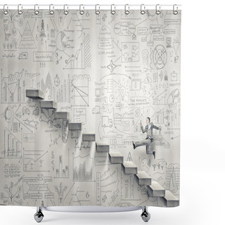Personality  Up The Career Ladder Shower Curtains