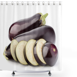 Personality  Eggplants Or Aubergine Vegetables Shower Curtains