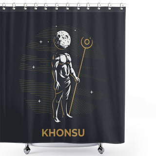 Personality  Egyptian God Khonsu. Shower Curtains