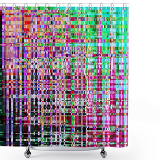 Personality  Colorful Abstract Background Texture. Glitches, Digital Noise  Shower Curtains