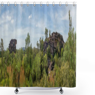 Personality  Panorama From The Nadab Lookout In Ubirr, Kakadu National Park - Australia Shower Curtains