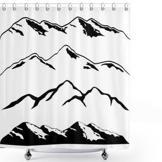 Personality  Mountain Peaks Shower Curtains