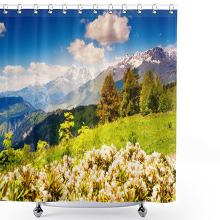 Personality  Mountain Landscape Of Georgia Shower Curtains