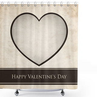 Personality  Vector Heart Shaped Frame. Shower Curtains