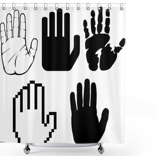 Personality  Black Hands Shower Curtains