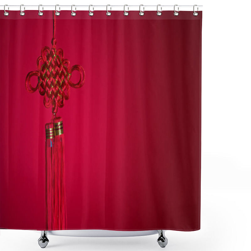 Personality  Chinese New Year Knot During Chinese New Year With Red Backgroun Shower Curtains