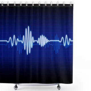 Personality  Image Of The Heart Rate Shower Curtains