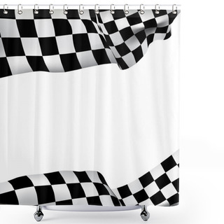 Personality  Background Checkered Flag Shower Curtains