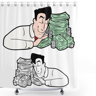 Personality  Love Of Money Shower Curtains