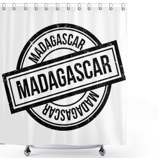 Personality  Madagascar Rubber Stamp Shower Curtains
