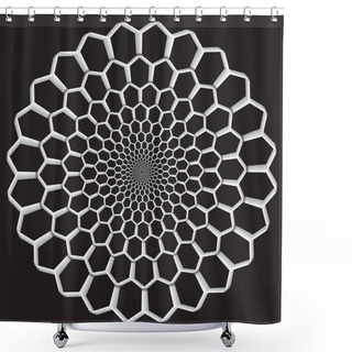 Personality  Abstract Hexagons Background Shower Curtains