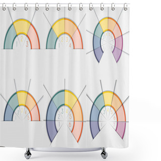 Personality  Template With Text Areas On 3, 4, 5, 6, 7, 8 Positions Shower Curtains