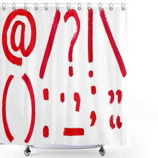 Personality  Set Of Punctuation Marks Shower Curtains