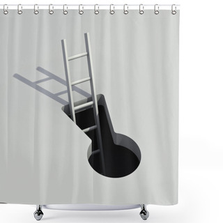 Personality  Keyhole And Ladder Shower Curtains