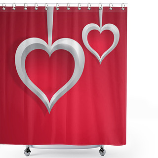 Personality  Vector Background With Hearts. Shower Curtains