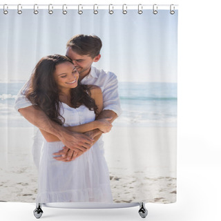 Personality  Affectionate Couple Cuddling Shower Curtains
