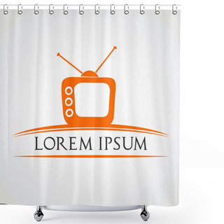 Personality  Tv Symbol Vector Illustration Shower Curtains