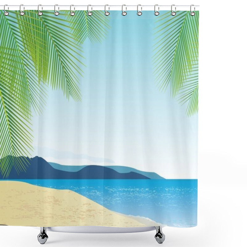 Personality  Beach Background shower curtains