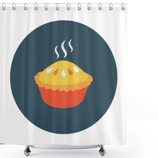 Personality  Pie Colored Vector Icon Shower Curtains