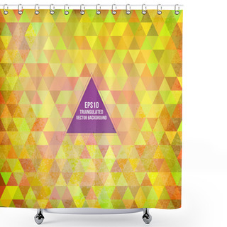 Personality  Triangle Pattern Background Shower Curtains