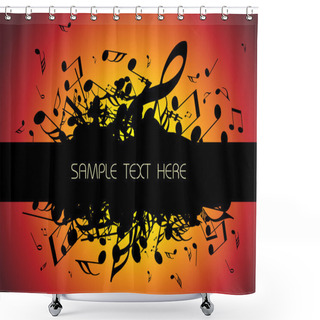 Personality  Musical Background Shower Curtains
