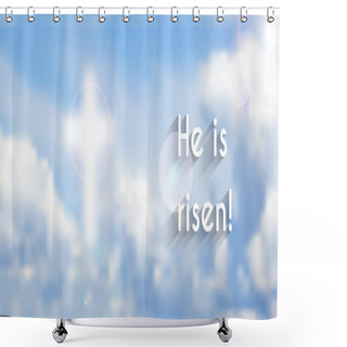 Personality  Easter Christian Motive, Resurrection Shower Curtains