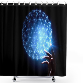 Personality  Technologies Connecting The World Shower Curtains