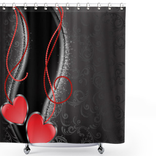 Personality  Hearts With Chains Shower Curtains