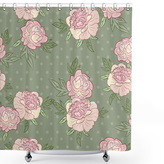 Personality  Flower Retro Background Shower Curtains