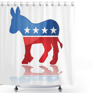 Personality  Democrat Party Icon Shower Curtains