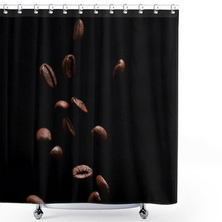 Personality  High Contrast Coffee Beans. Shower Curtains