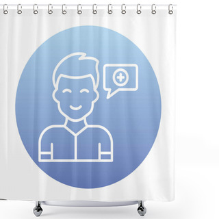 Personality  Positive Thinking Concept Icon Vector Illustration Shower Curtains