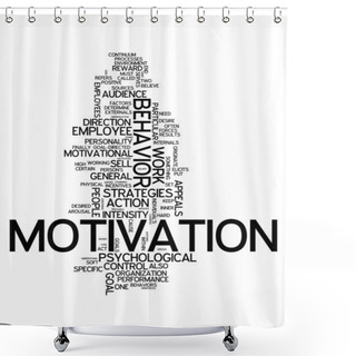 Personality  Word Cloud Motivation Shower Curtains
